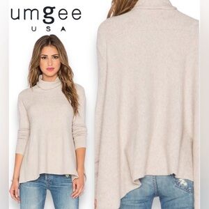 Umgee Cream Cowl Neck Sweater Cozy Knit